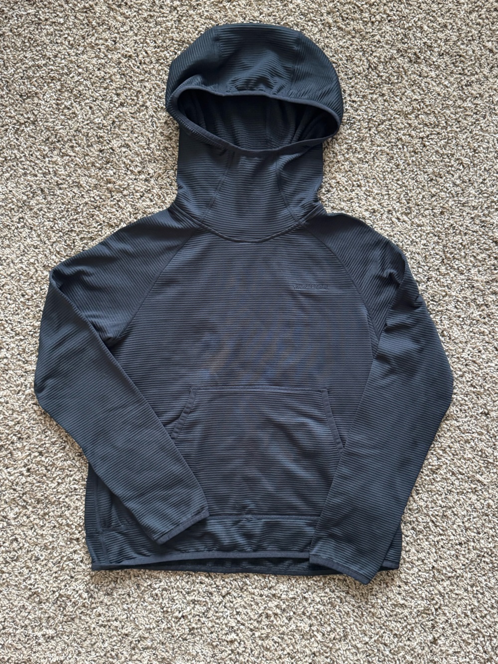 Women's Black Hooded Pullover Shirt